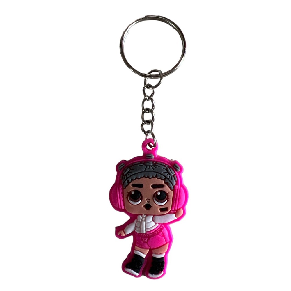 LOL Surprise Doll Key Chain Charm MC SWAG Pink Silicone